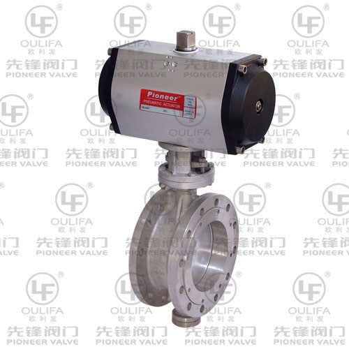 Pneumatic Metal Seated Butterfly Valve D643H-16